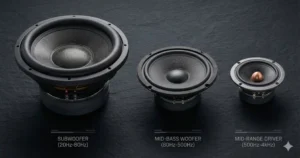 Subwoofer, Woofer, and Mid-range