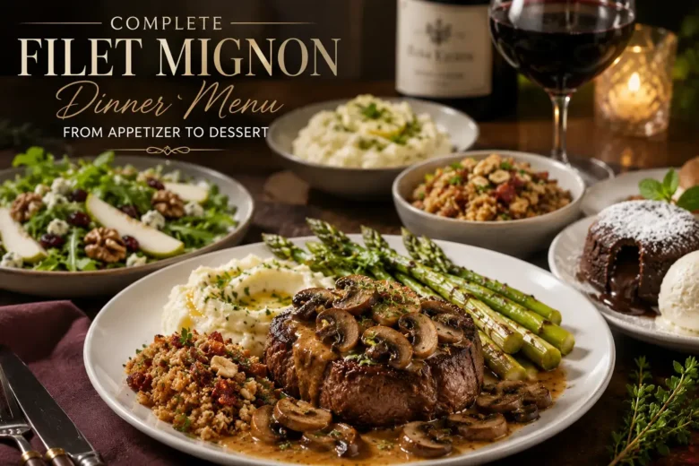 cover filet mignon complete menu